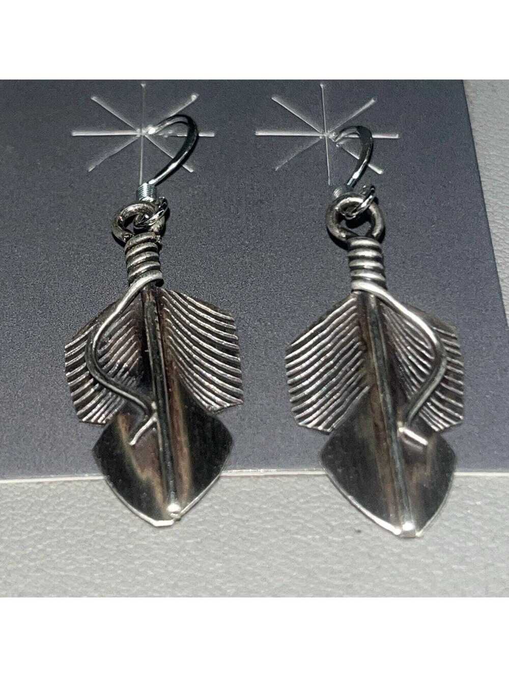 Zuni handmade sterling silver thunderbird earrings
